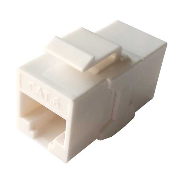 SR Components C6ICKWH Cat6 Keystone Style Feed Thru Jack - White