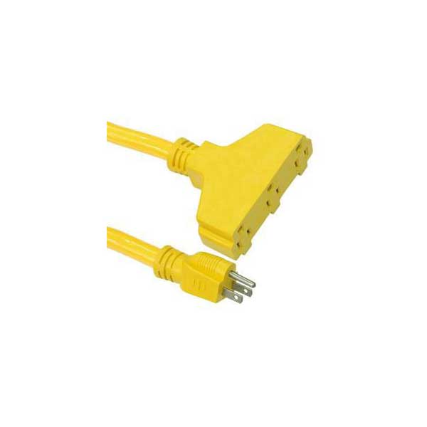 SR Components CX325 3-Outlet Power Block Extension Cord - 25'