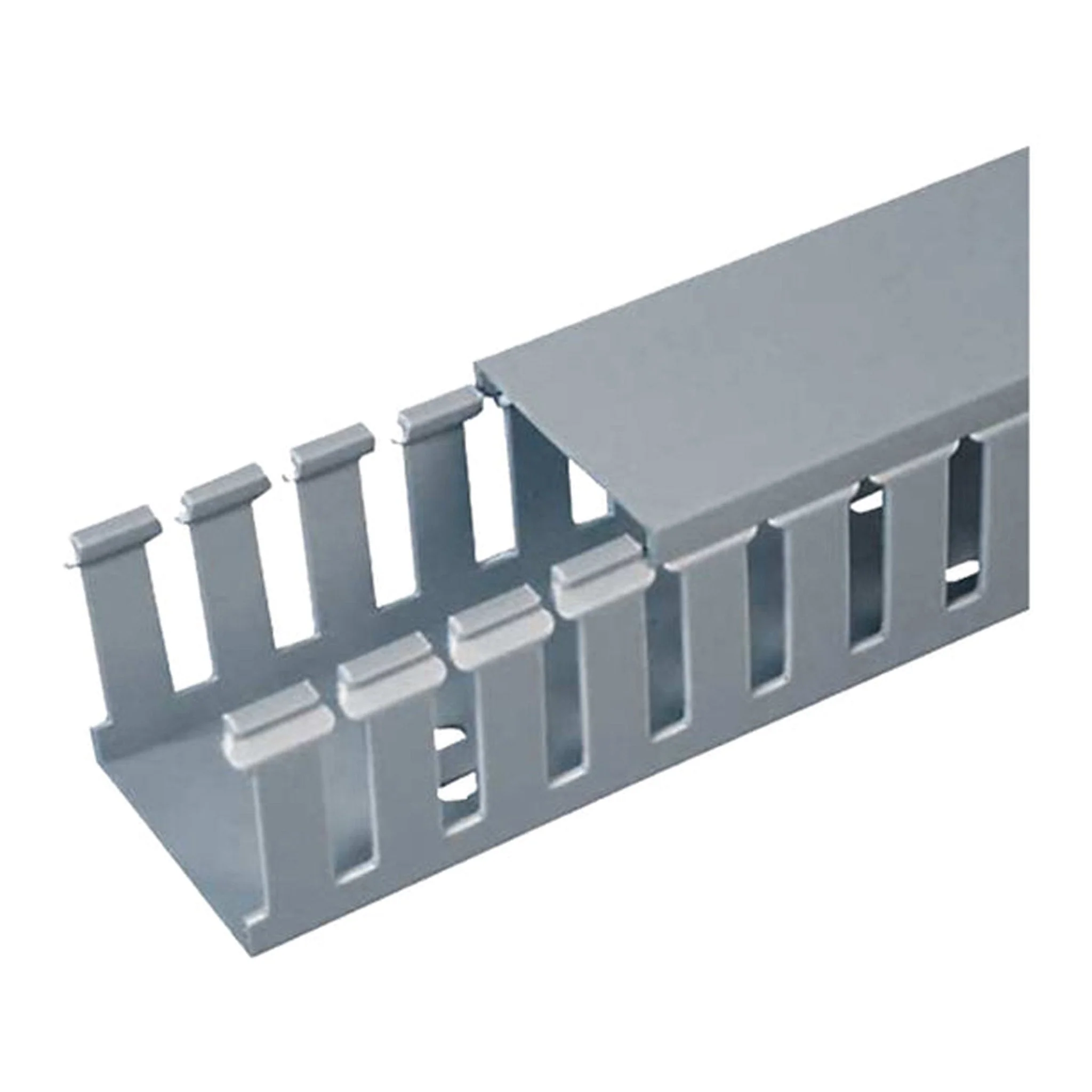 SR Components FD4 6ft Gray Slotted Wall Wiring Duct (4"x 4") with Cover