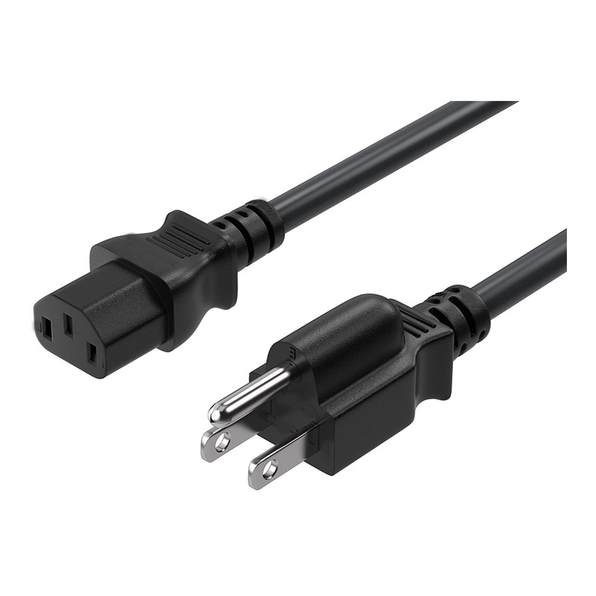 SR Components PC10 10ft 18AWG 10A 125V Black NEMA 5-15P to C13 Computer Power Cable