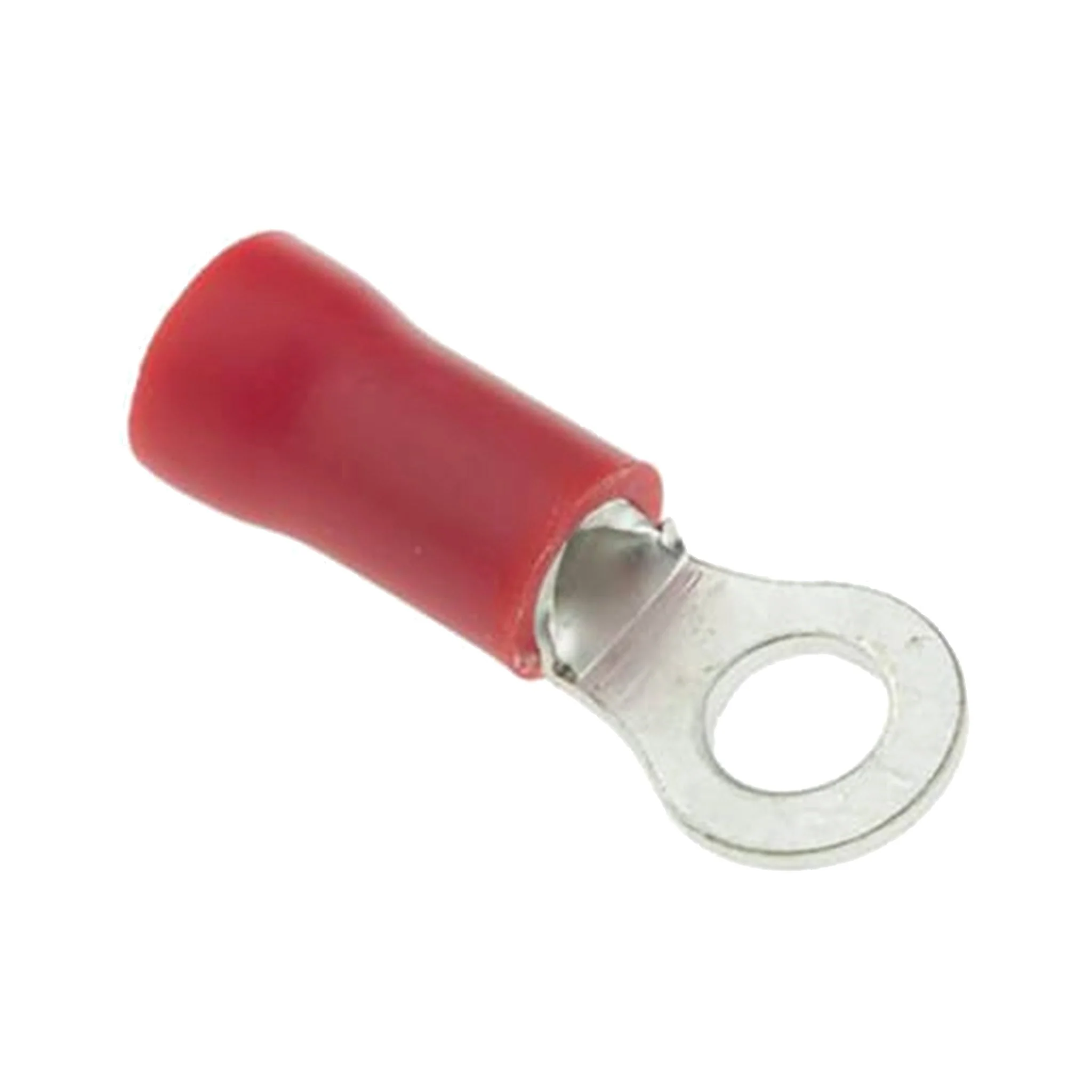 SR Components RIN-8I 1/4" Stud 16~14AWG Vinyl-Insulated Barrel Ring Tongue Terminal - Red 100-Pack - Image 2