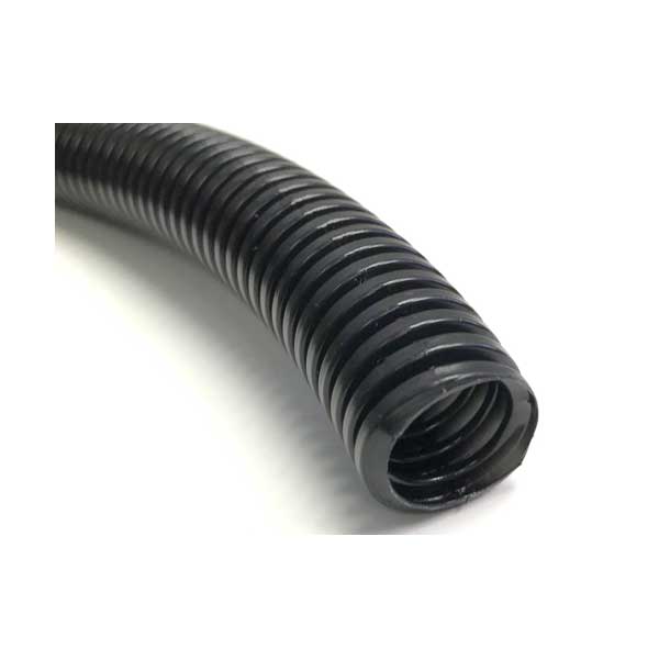 SR Components SL34B-12 3/4" ID 12' Length Black Corrugated Split-Loom Tubing