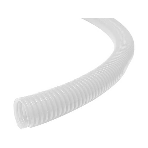 SR Components SL38W-12 3/8" ID 12' Length White Corrugated Split-Loom Tubing