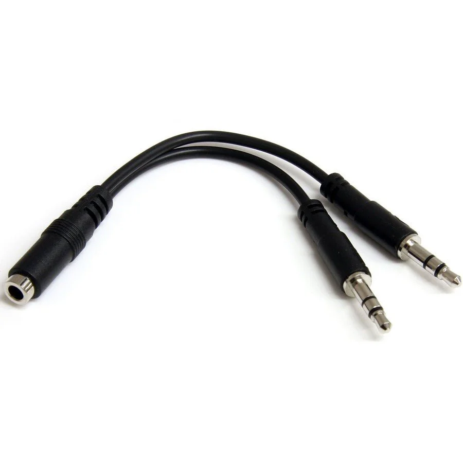 StarTech 3.5mm 4 Position to 2x 3 Position 3.5mm Headset Splitter Adapter - F/M - Image 3