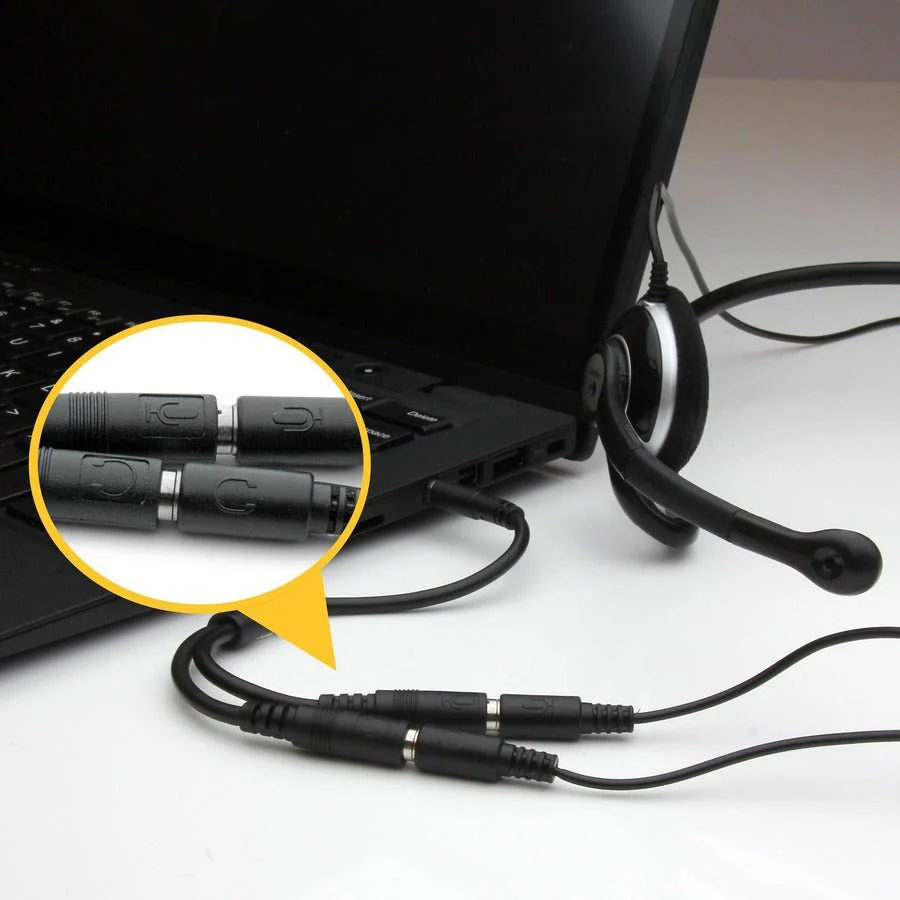 StarTech 3.5mm TRRS to Dual TRS Headset Splitter Cable - Image 4