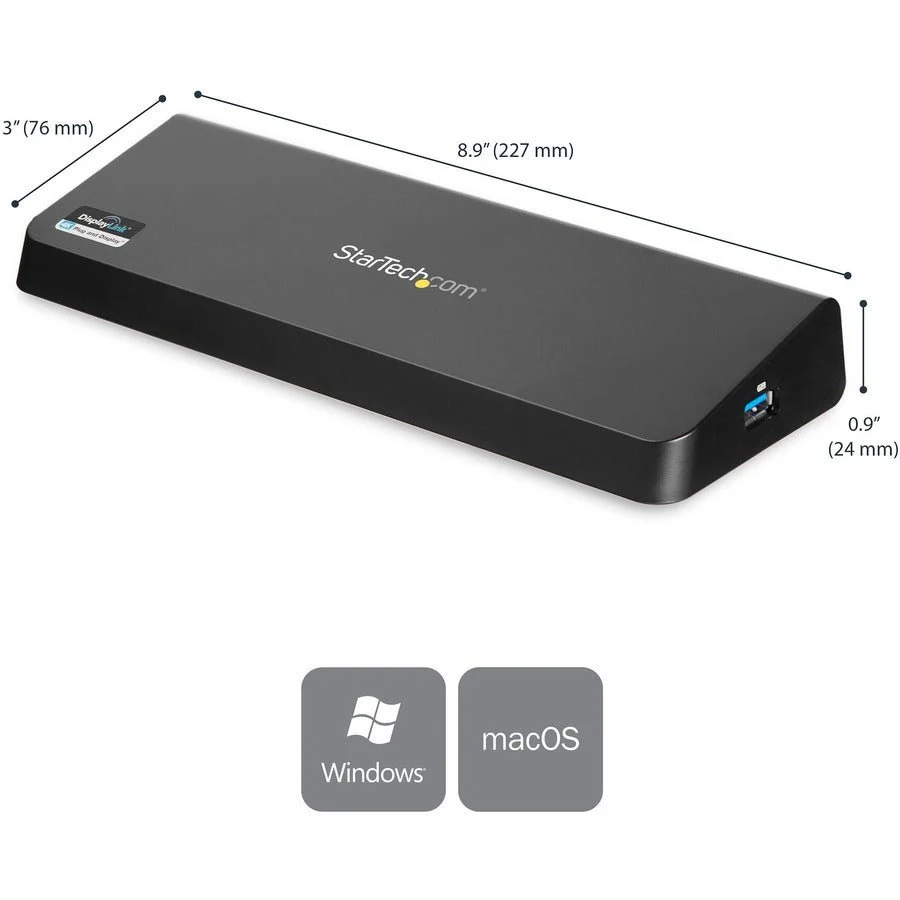 StarTech USB3DOCKHDPC Dual Monitor USB 3.0 Docking Station with HDMI & 4K DisplayPort - Image 3