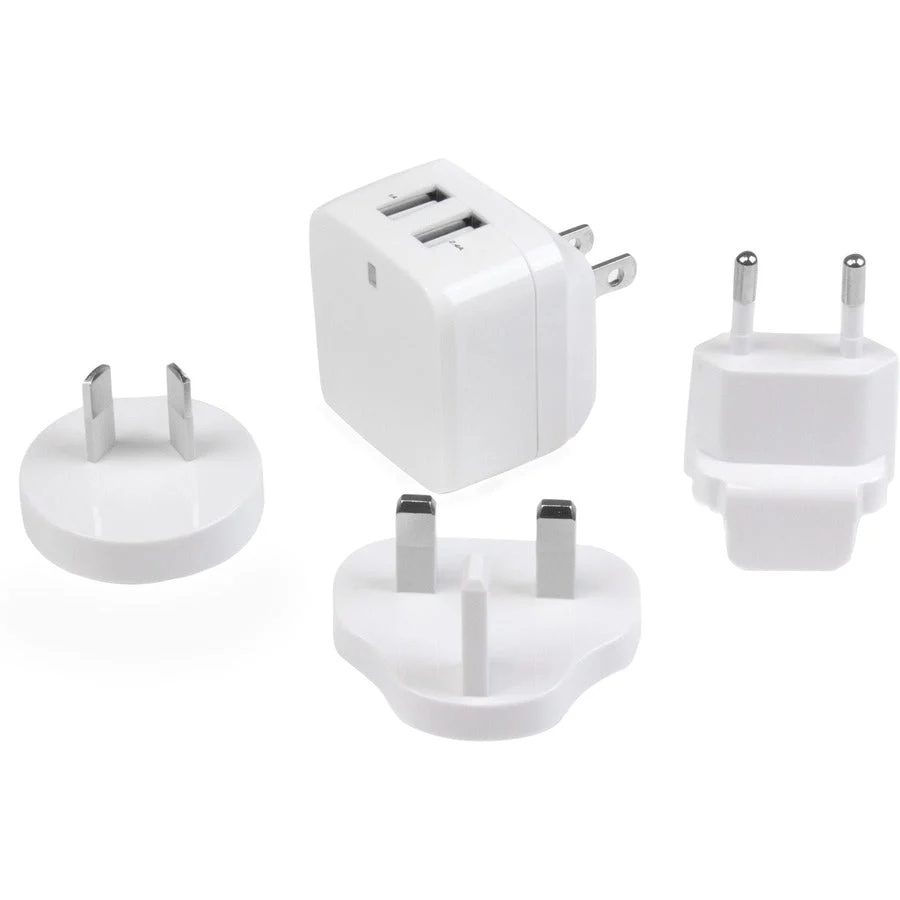 StarTech Dual-Port USB Wall Charger - International Travel - 17W/3.4A - White - Image 3