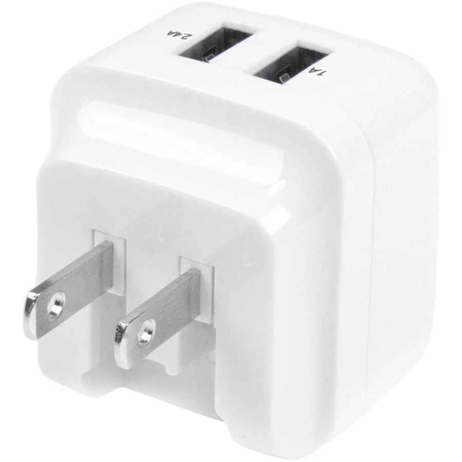 StarTech Dual-Port USB Wall Charger - International Travel - 17W/3.4A - White - Image 5