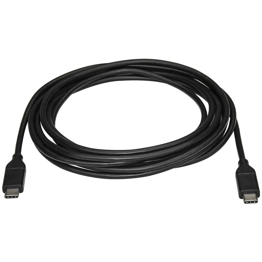 StarTech USB2CC3M 9.8ft Black USB 2.0 Male to Male USB-C Cable - Image 2