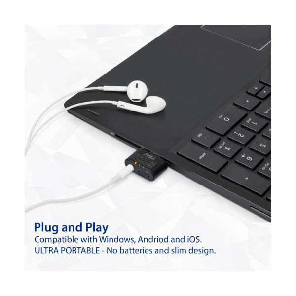 Syba USB Type C to 3.5mm Audio Adapter & Amplifier - 96 KHz 24 Bit DAC - Image 5