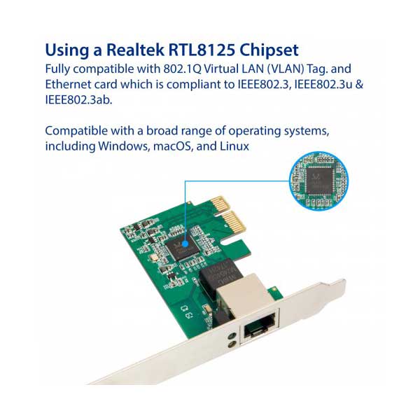 SYBA SD-PEX24065 2.5 Gigabit Ethernet PCI-e Network Card - Image 3