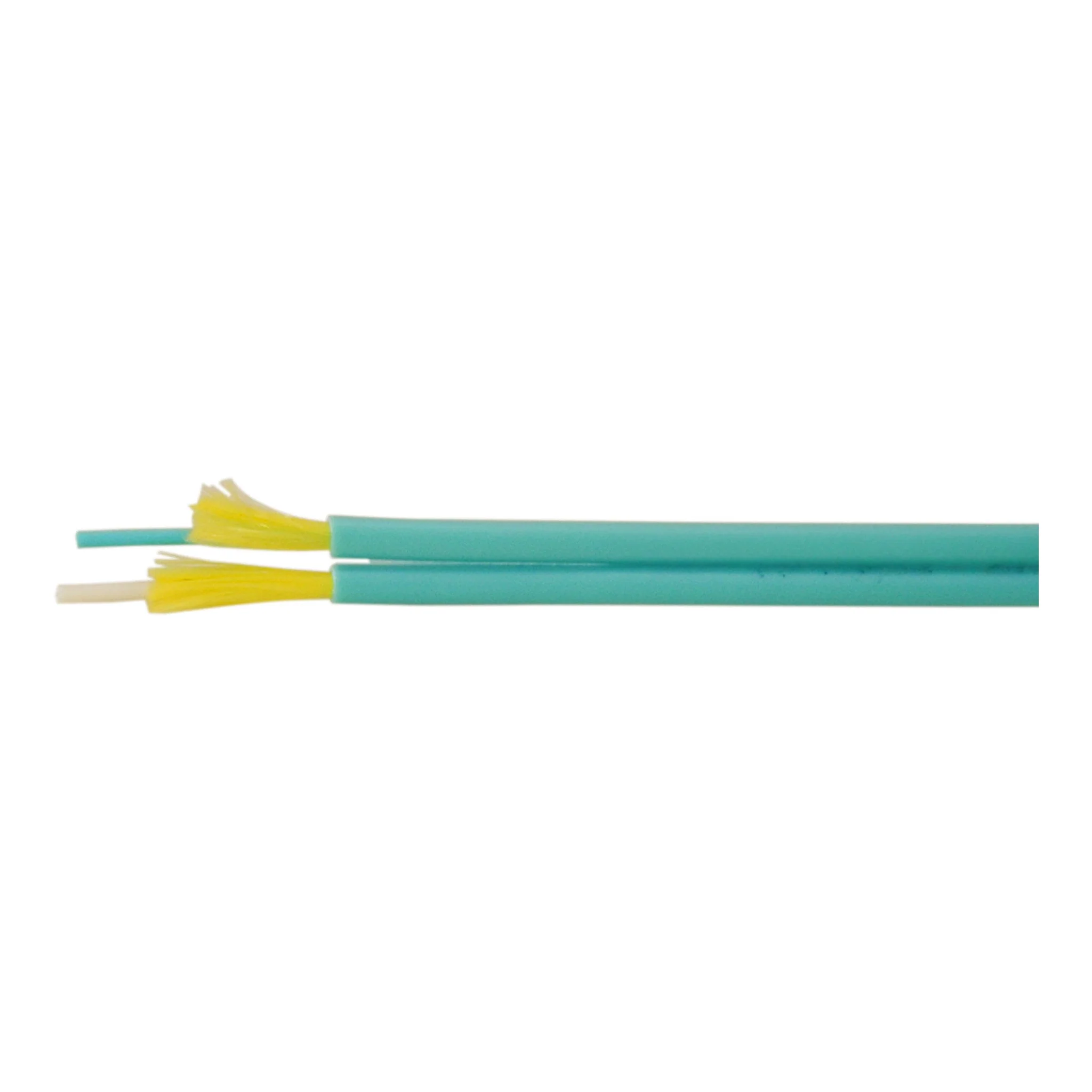 TechLogix M3I-2Z2-P-AQ-1000 2-Strand Indoor/Outdoor 2x2mm Zip Cord Plenum Jacket Multimode OM3 ECOFiber Optic Cable - Aqua - 1000' (304m)