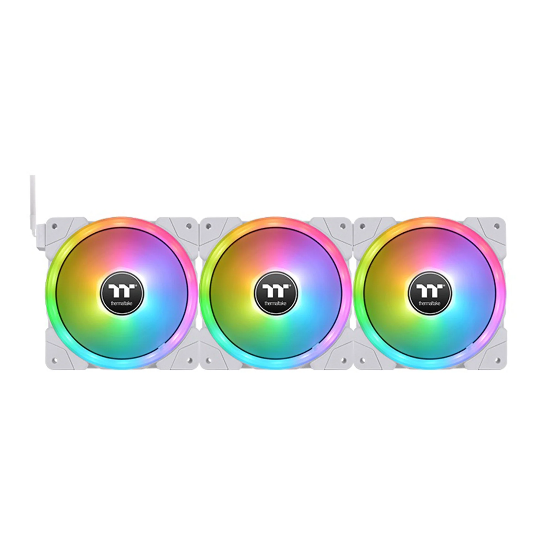 Thermaltake CL-F161-PL12SW-A SWAFAN EX12 RGB PC Cooling Fan White TT Premium Edition 3-Pack - Image 2