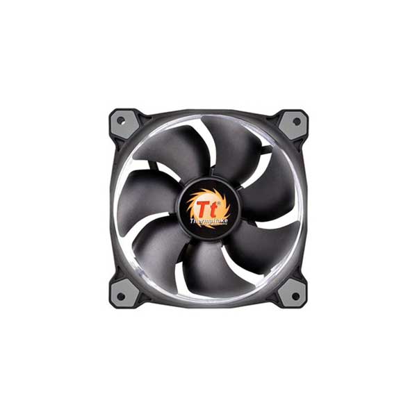 Thermaltake CL-F038-PL12WT Riing 12 High Static Pressure LED Radiator Fan (White)