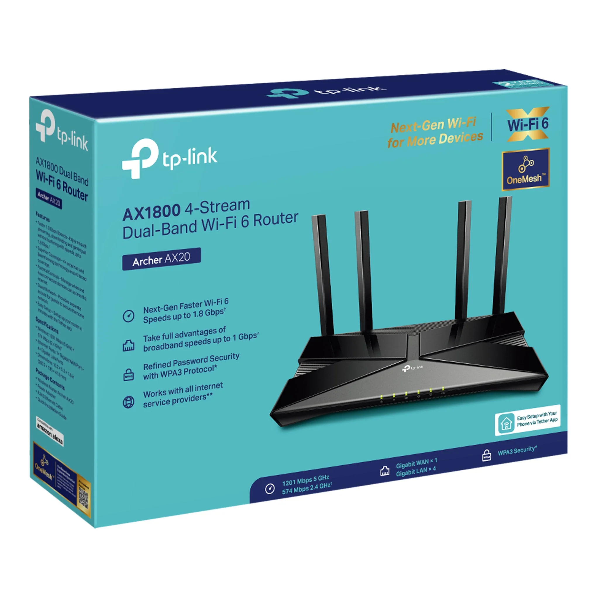 TP-Link ARCHER AX1800 4-Port Wi-Fi 6 Dual-Band Gigabit AX23 Wireless Router - Image 5
