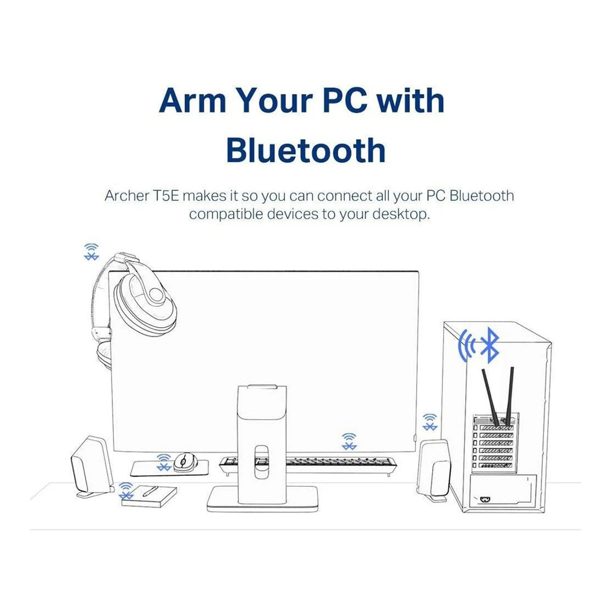 TP-Link ARCHER T5E AC1200 Dual-Band WiFi Bluetooth 4.2 PCIe Adapter Network Card - Image 4