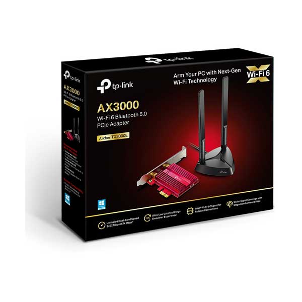 TP-Link ARCHER TX3000E AX3000 Wi-Fi 6 802.11ax Bluetooth 5.0 PCIe Adapter - Image 3