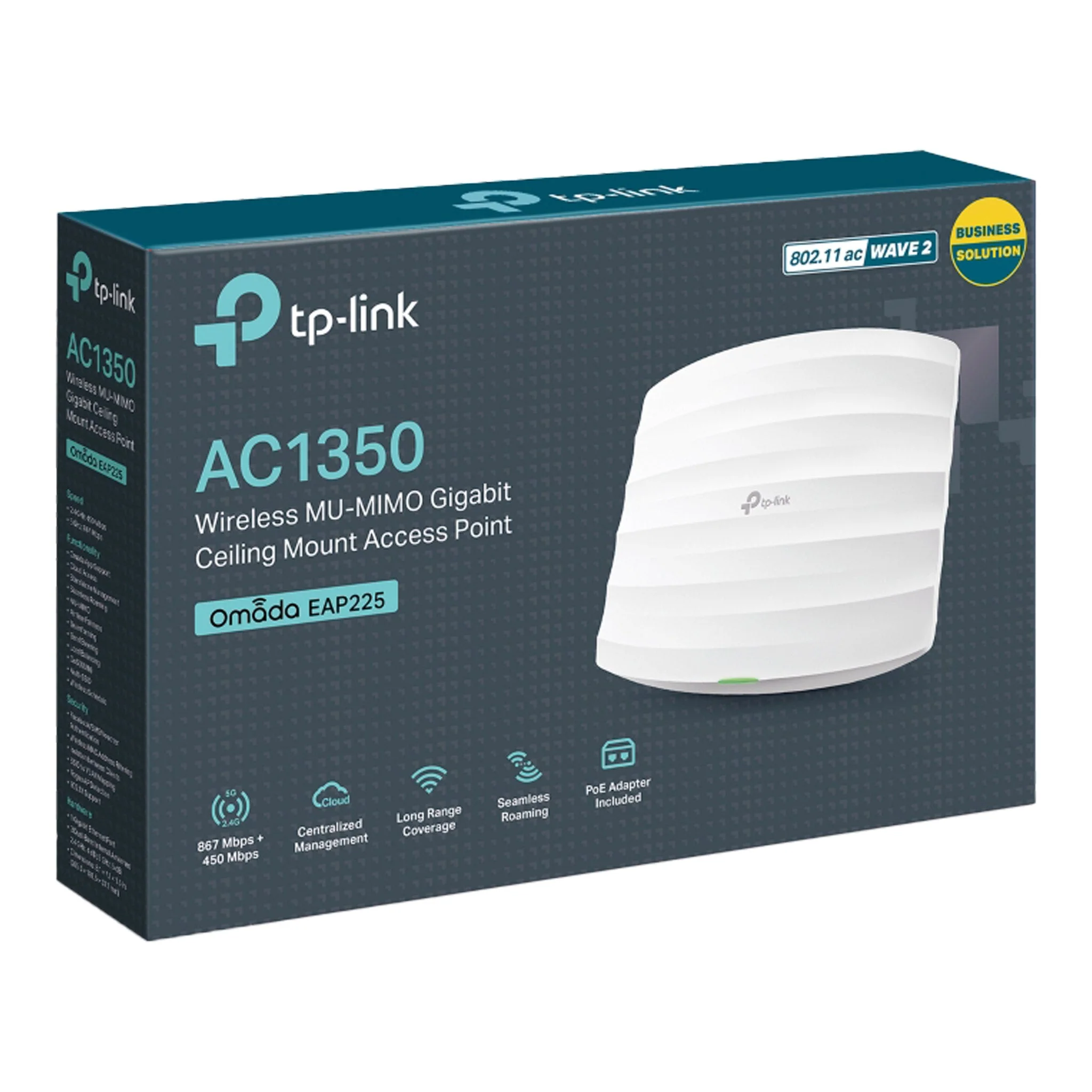 TP-Link EAP225 Dual Band AC1350 Wireless MU-MIMO Gigabit Access Point - Indoor - Image 4