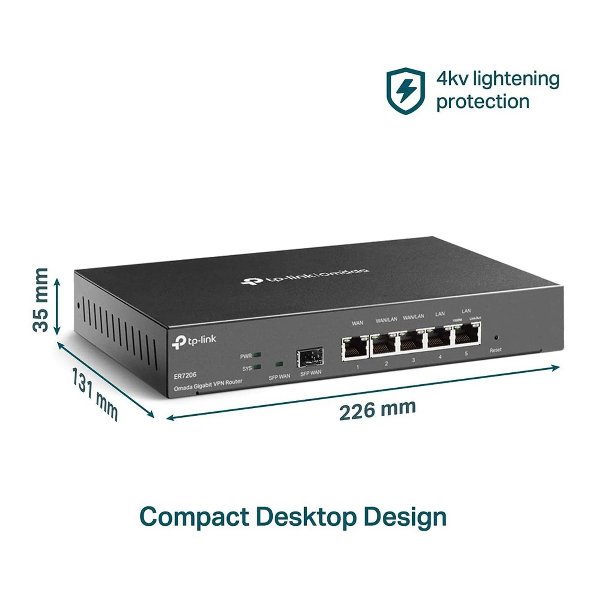 TP-Link ER7206 4-Port Multi-WAN Professional Omada Gigabit VPN Router - Image 4