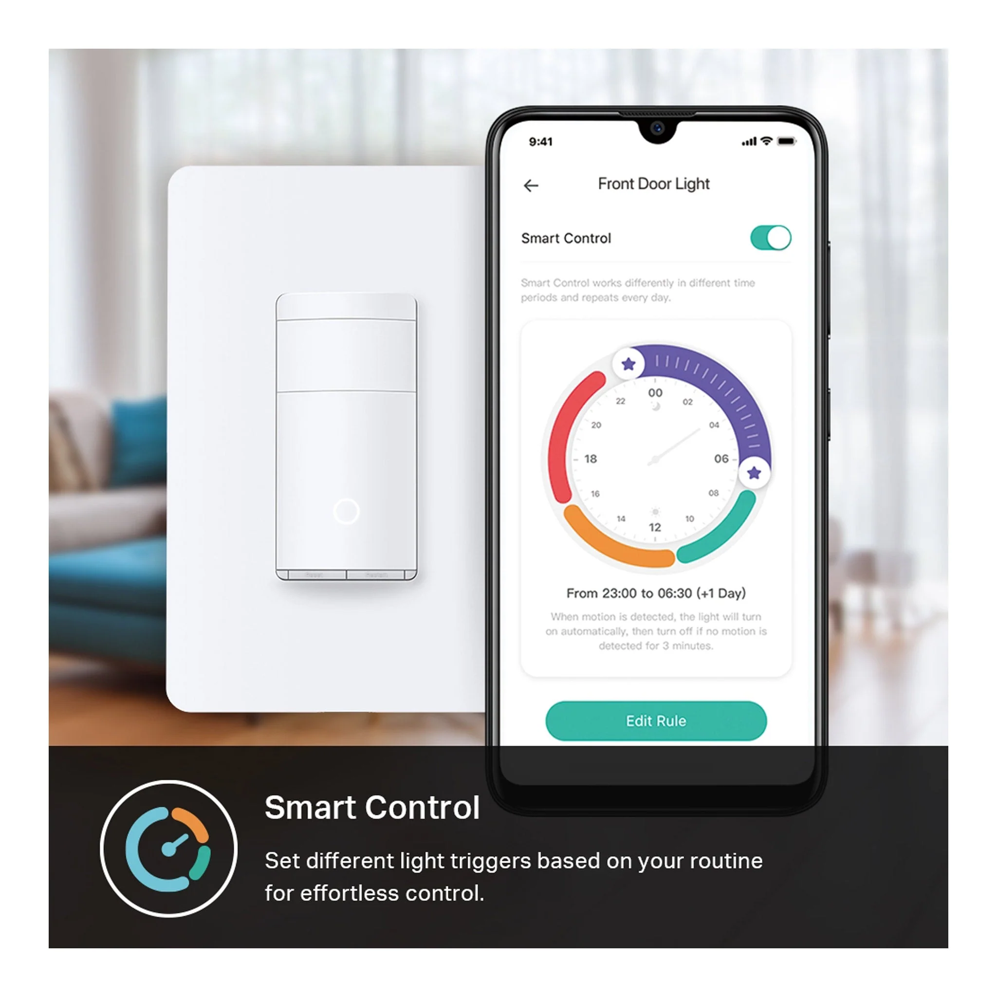 TP-Link KS220M Kasa Smart Motion-Activated Wi-Fi Dimmer Switch - Image 5