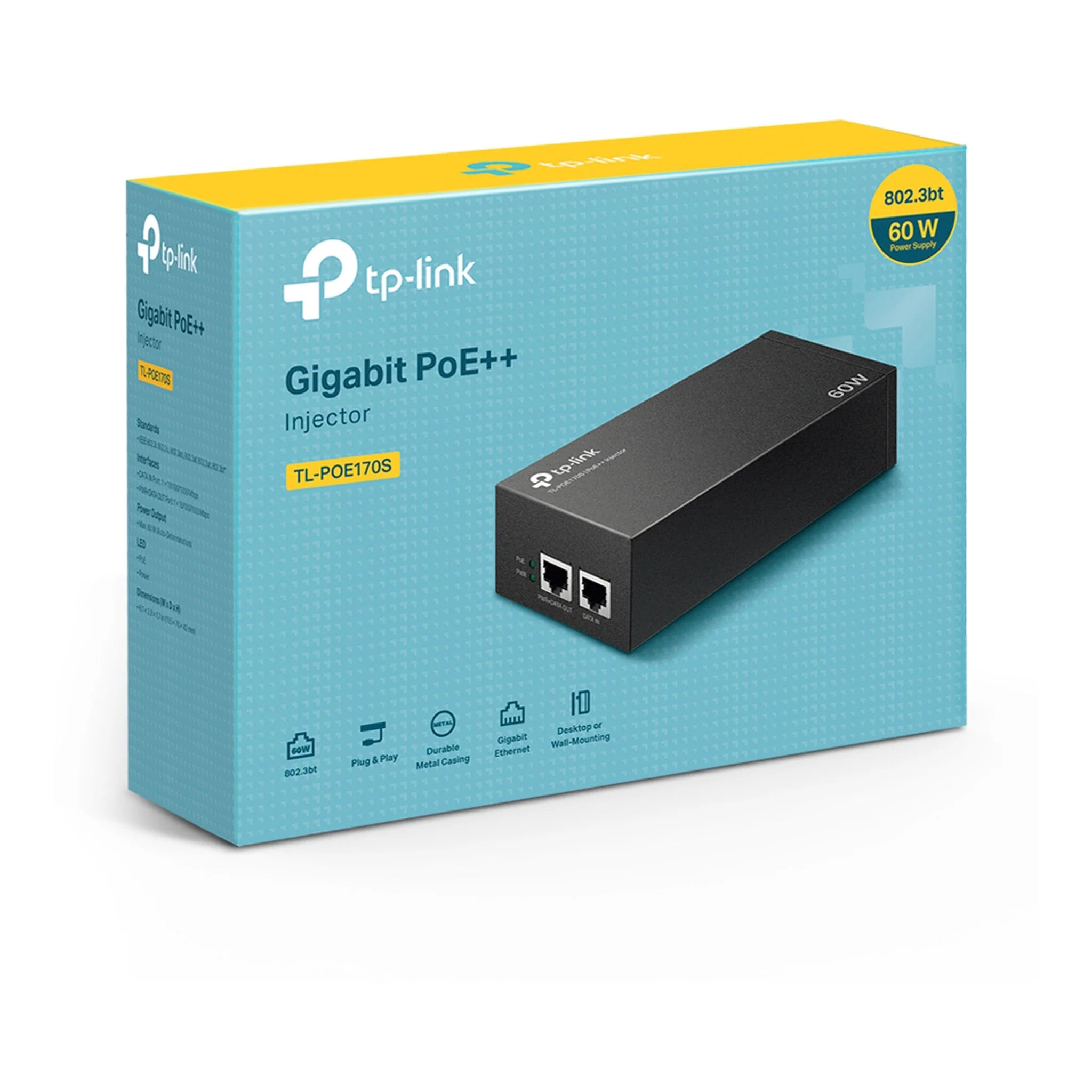 TP-Link TL-POE170S 2GB PoE++ Injector - 60W - Image 8