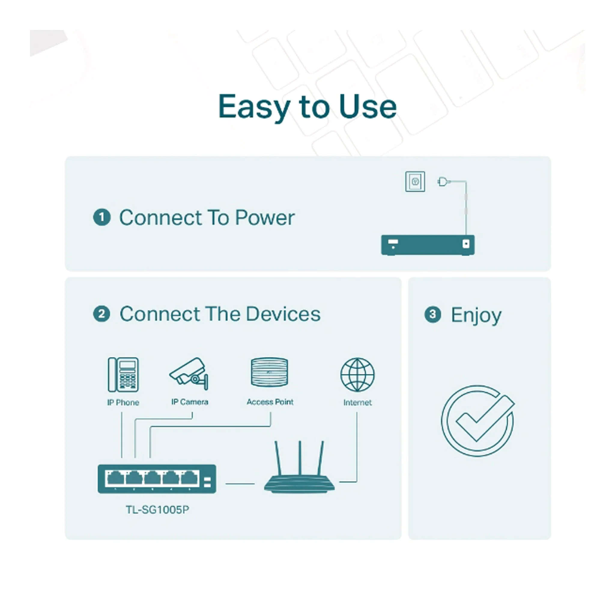 TP-Link TL-SG1005P 5-Port Gigabit Desktop Switch with 4-Port PoE+ 65W - Image 8