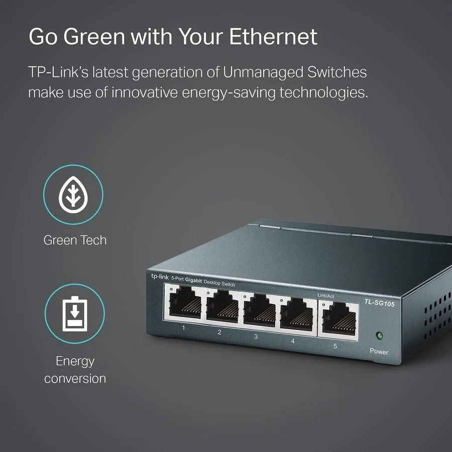 TP-Link TL-SG105 5-Port Gigabit Desktop Switch - Image 6