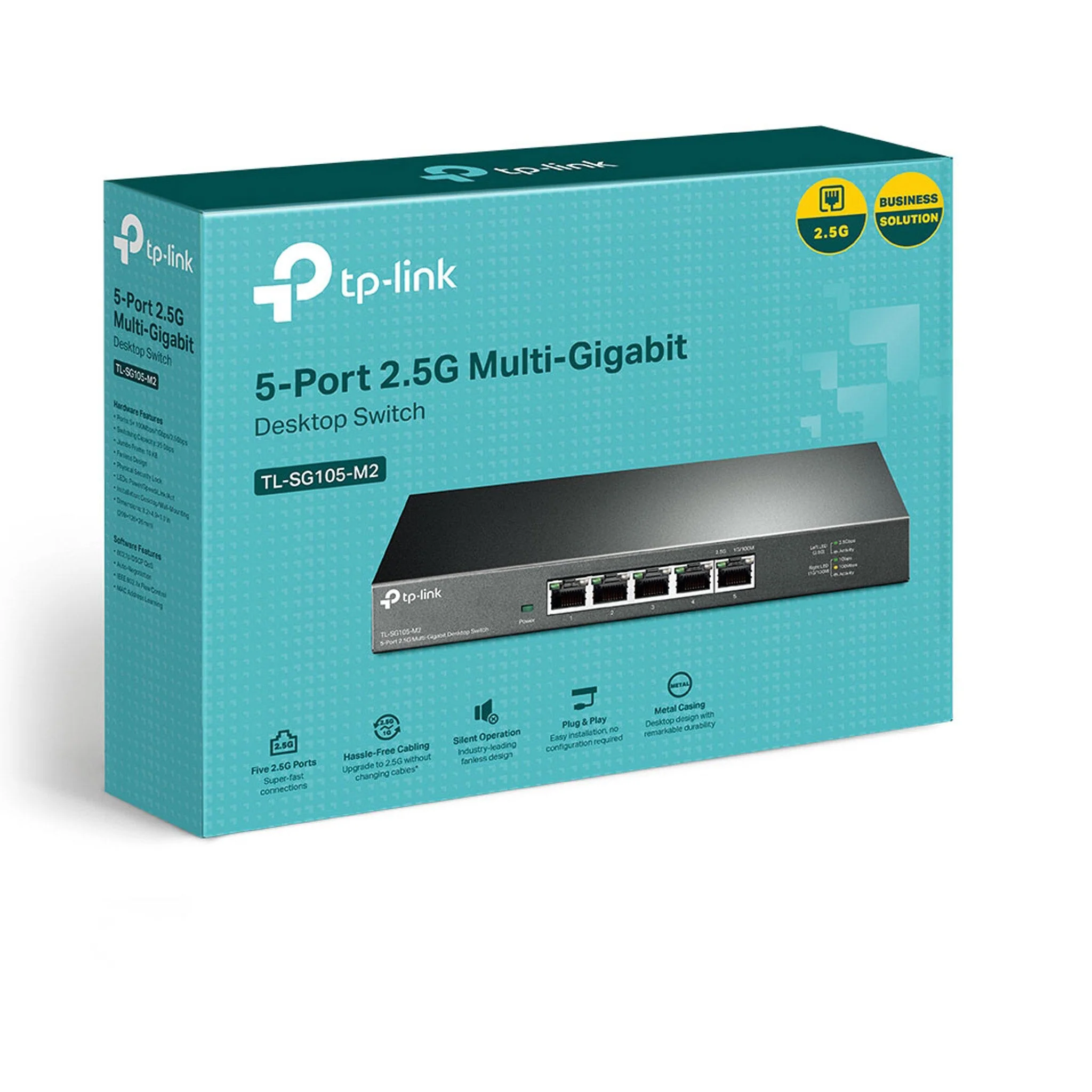 TP-Link TL-SG105-M2 5-Port 2.5Gbps Multi-Gigabit Desktop Switch - Image 4