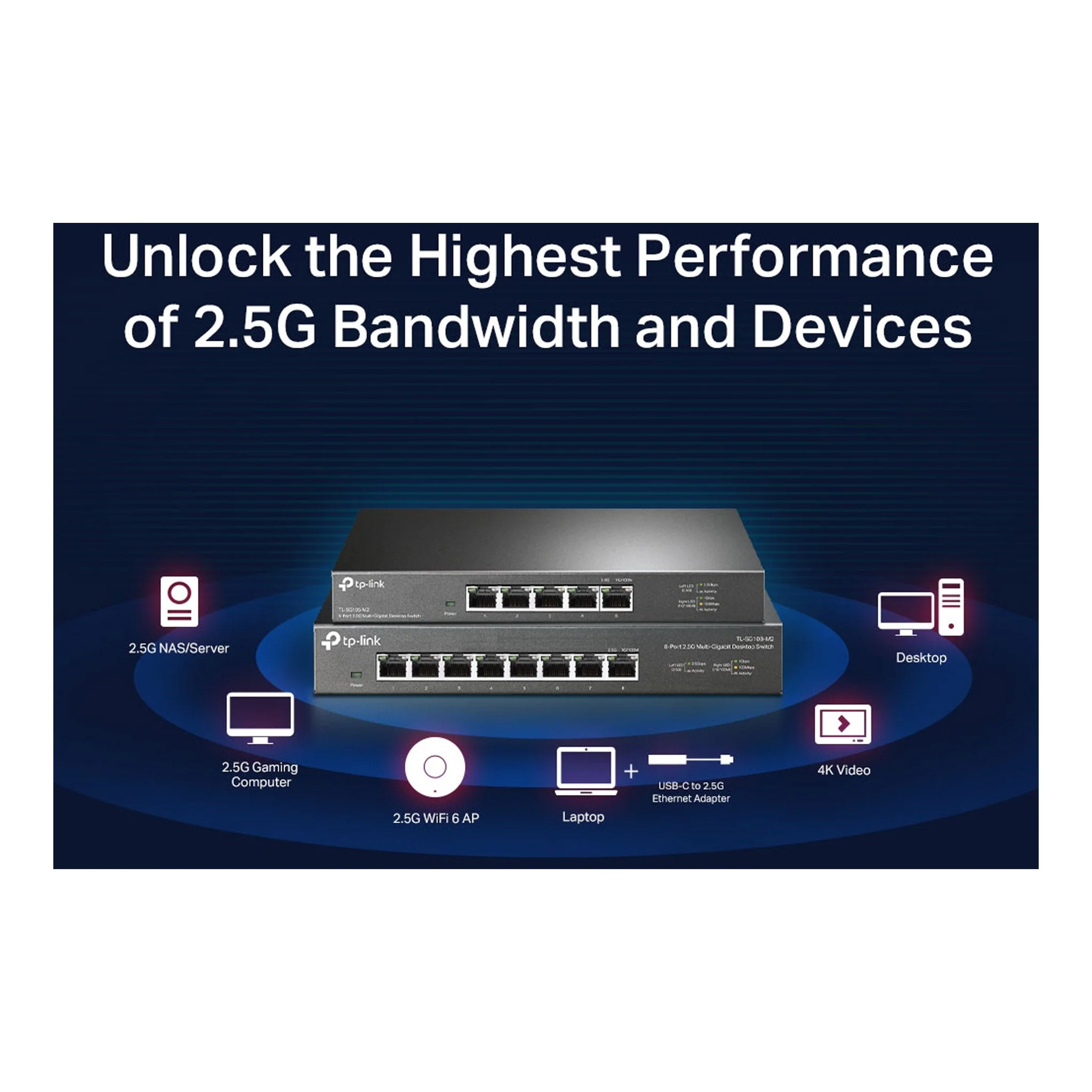TP-Link TL-SG105-M2 5-Port 2.5Gbps Multi-Gigabit Desktop Switch - Image 5