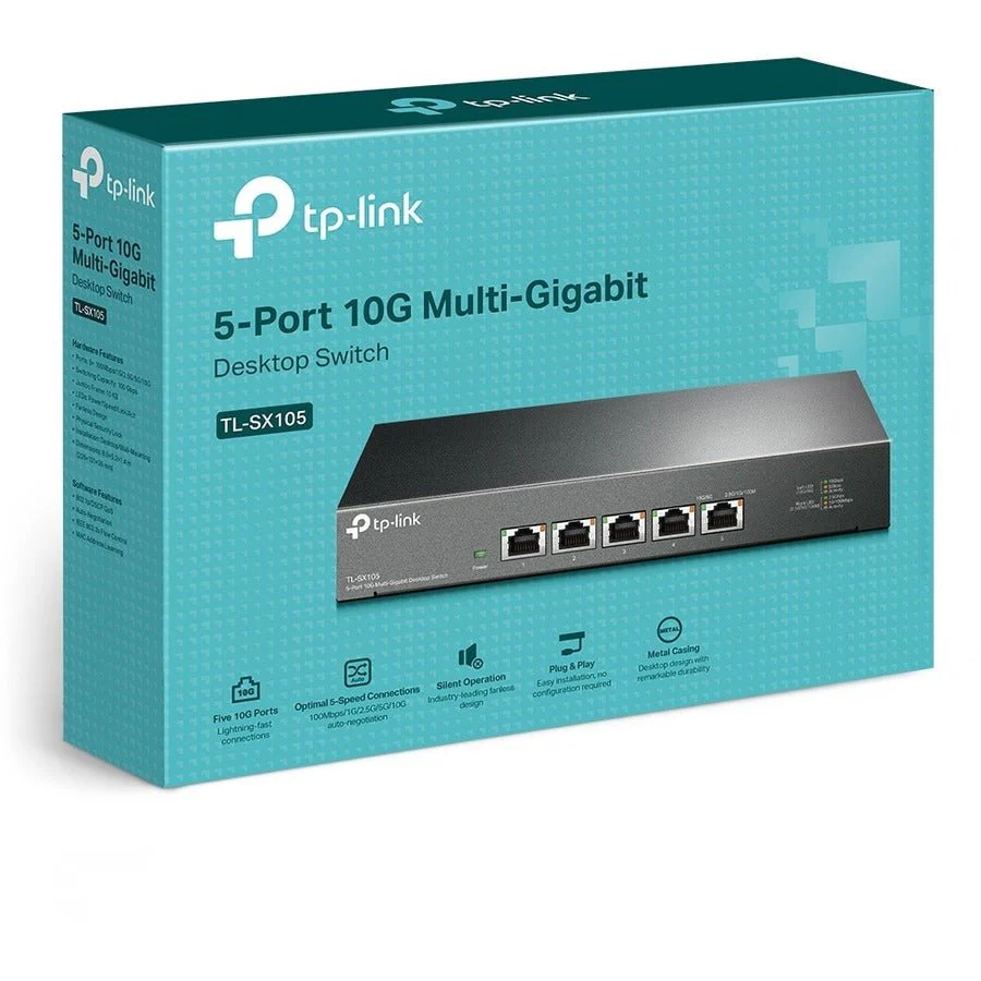 TP-Link TL-SX105 5-Port 10G Gigabit Desktop Switch - Image 5