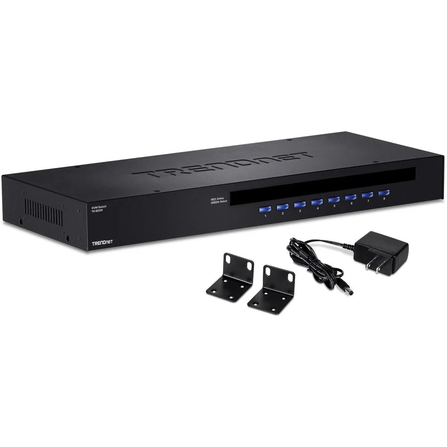 TRENDnet TK-803R 8-Port Rack Mount KVM Switch