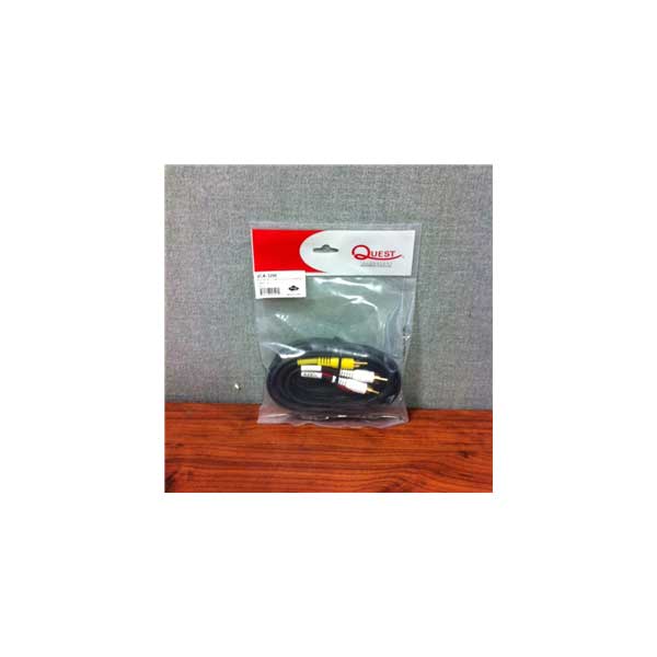 Triple RCA 6' Cable 2-Audio 1-Video
