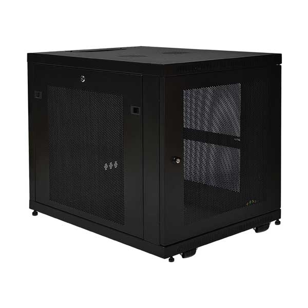 Tripp Lite 12U Rack Enclosure Server Cabinet Doors & Sides 300lb Capacity