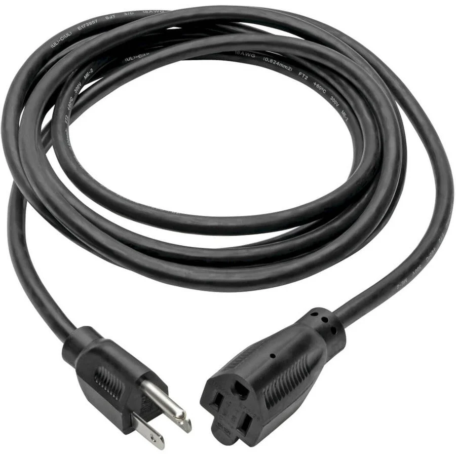 Tripp Lite 15ft Power Extension Cord 18AWG 10A 120V 5-15R to 5-15P 15'