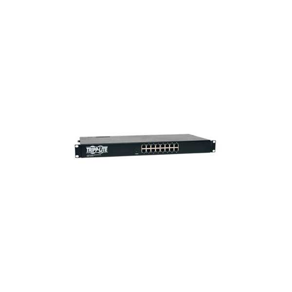 Tripp Lite 16 Port Gigabit Ethernet Switch w/ 8 Outlet PDU - Switch - unmanaged - 16 x 10/100/10