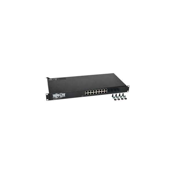 Tripp Lite 16 Port Gigabit Ethernet Switch w/ 8 Outlet PDU - Switch - unmanaged - 16 x 10/100/10 - Image 3