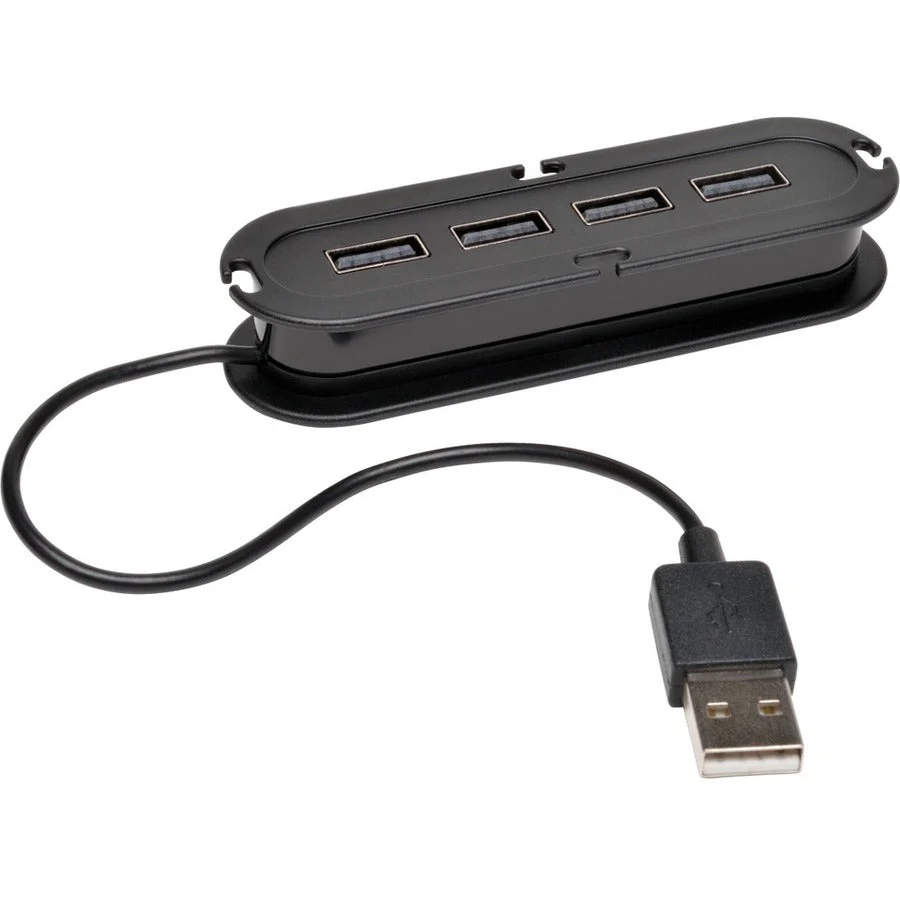 Tripp Lite U222-004-R 4-Port USB 2.0 Ultra Compact Mini Hub w/ 4ft Extension Cable - Image 2
