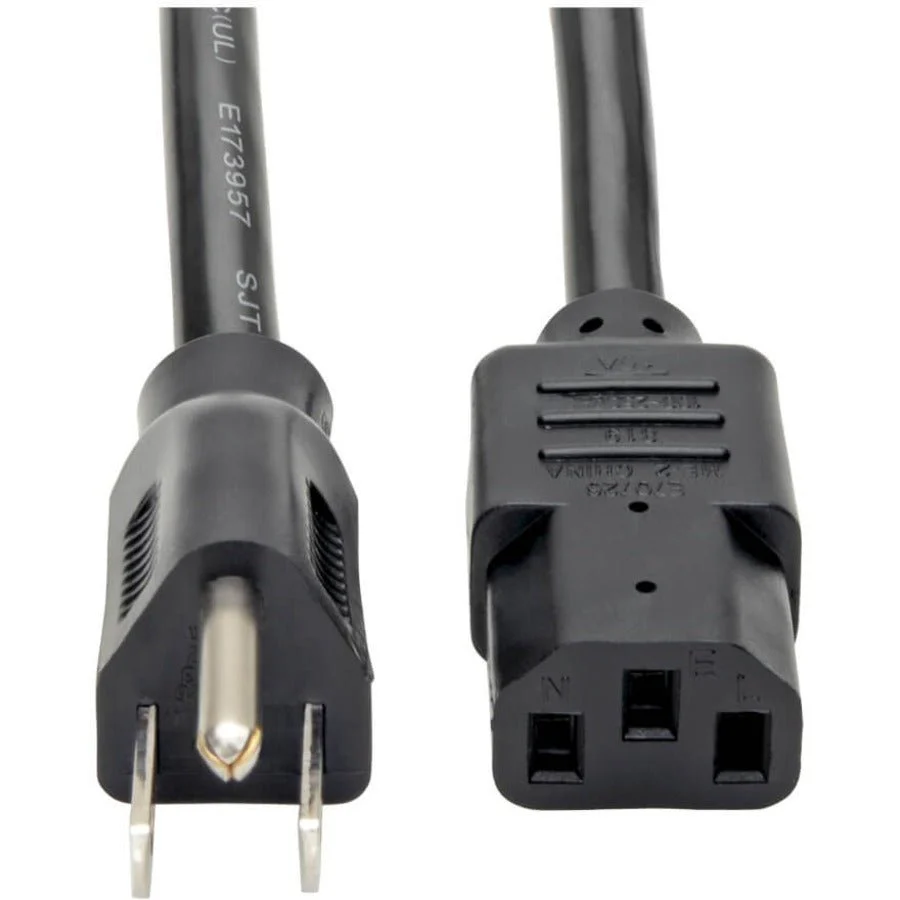Tripp Lite 6ft Heavy Duty Power Cord Adapter 14AWG 15A 125V C13 to 5-15P 6' - Image 2