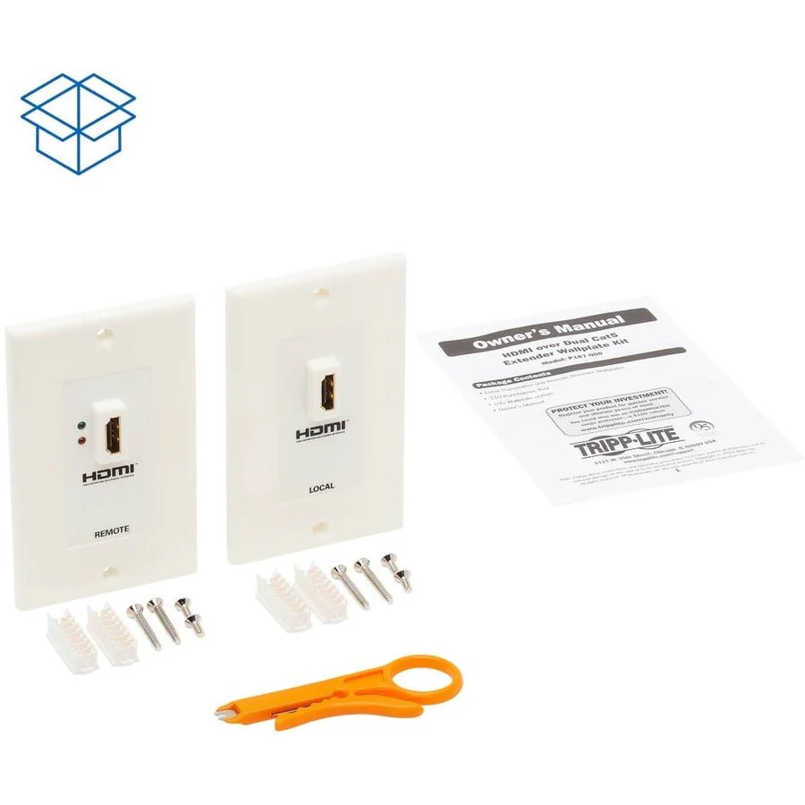 Tripp Lite HDMI Over Cat5 / Cat6 Wallplate Extender Kit HDMI F/F TAA GSA - Image 4