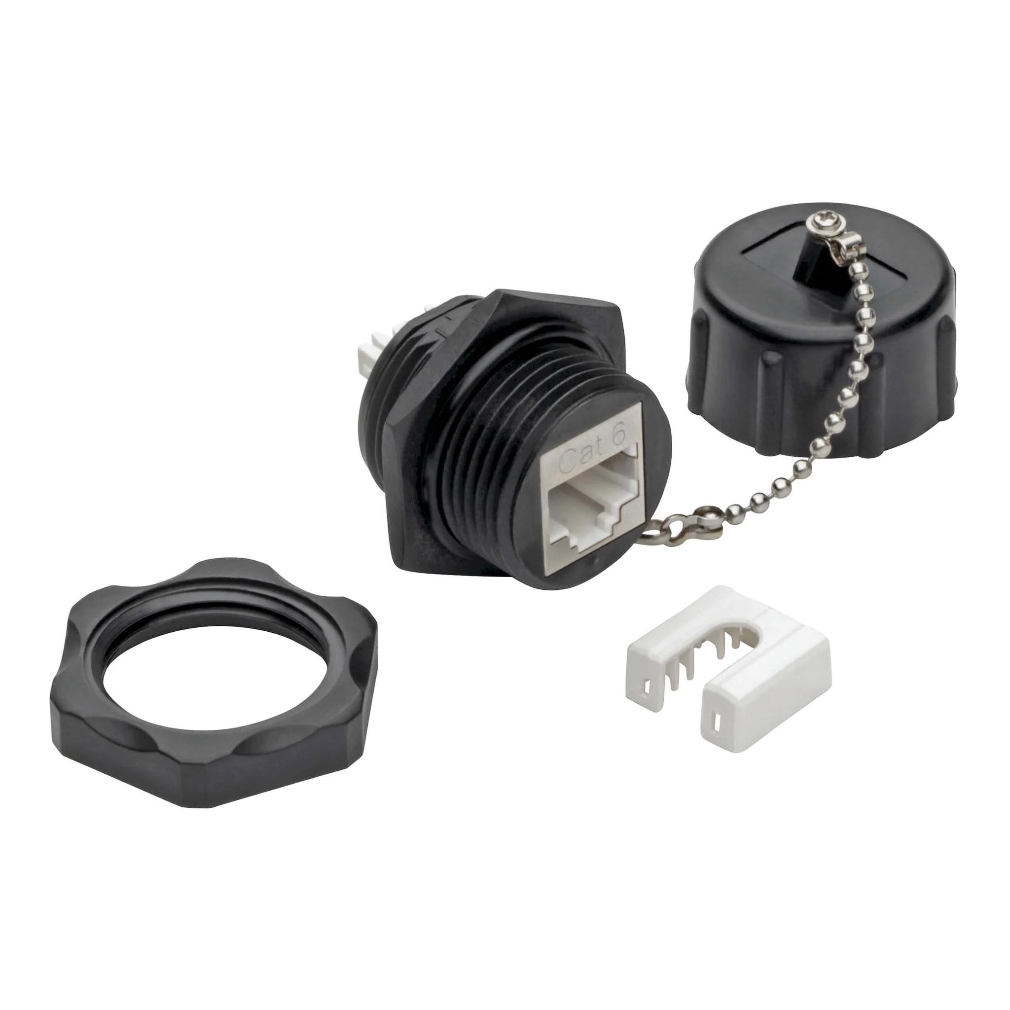 Tripp Lite N206-KJ01-IND IP68 Shielded RJ45 Cat6/Cat5e 110 Punch-Down Industrial Keystone Jack with Dust Cap - Image 2