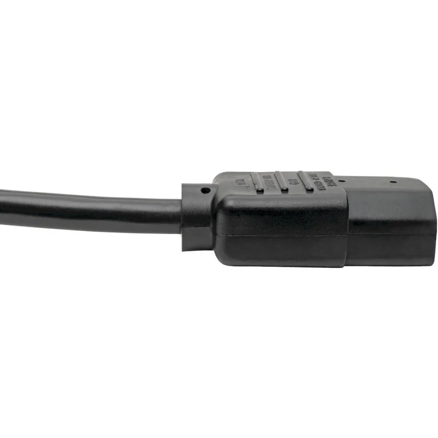 Tripp Lite P004-001 1ft Black 18AWG 10A 250V C13 to C14 PDU Power Cord - Image 2