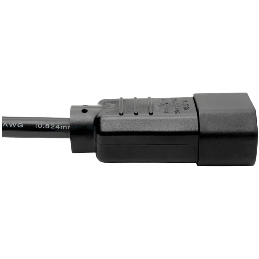 Tripp Lite P004-001 1ft Black 18AWG 10A 250V C13 to C14 PDU Power Cord - Image 3