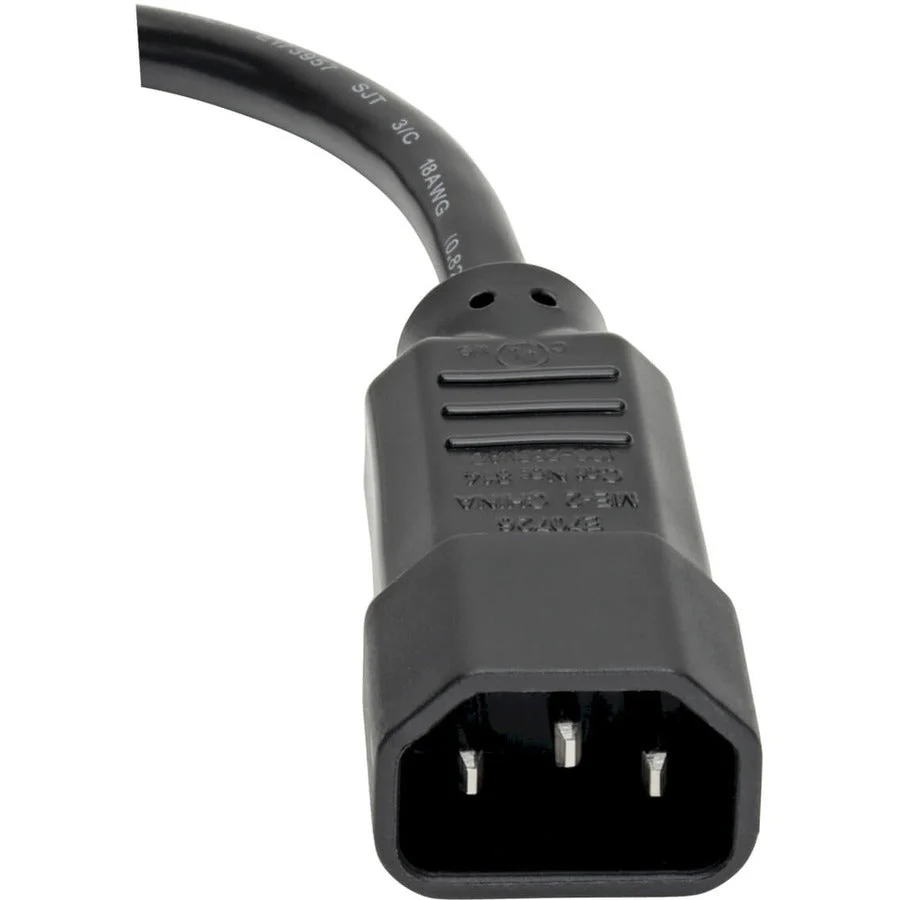 Tripp Lite P004-001 1ft Black 18AWG 10A 250V C13 to C14 PDU Power Cord - Image 4