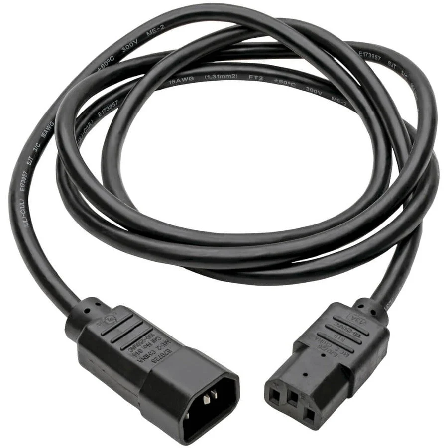 Tripp Lite P004-006 6ft 18AWG 10A Black C13 Female to C14 Male PDU Extension Cord - Image 3