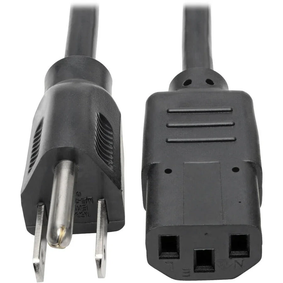 Tripp Lite P006-003 3ft 10A 125V 18AWG Black NEMA 5-15P to C13 Desktop Computer AC Power Cable - Image 2