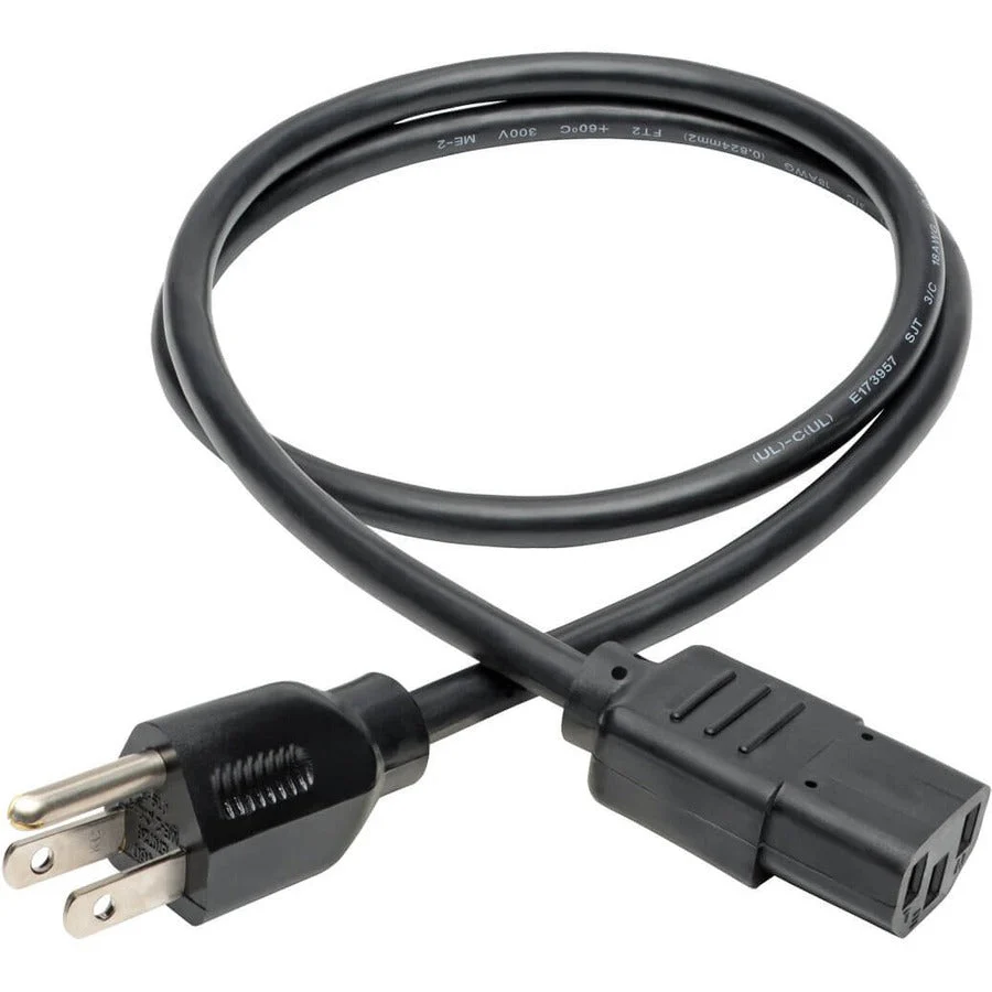 Tripp Lite P006-003 3ft 10A 125V 18AWG Black NEMA 5-15P to C13 Desktop Computer AC Power Cable - Image 7