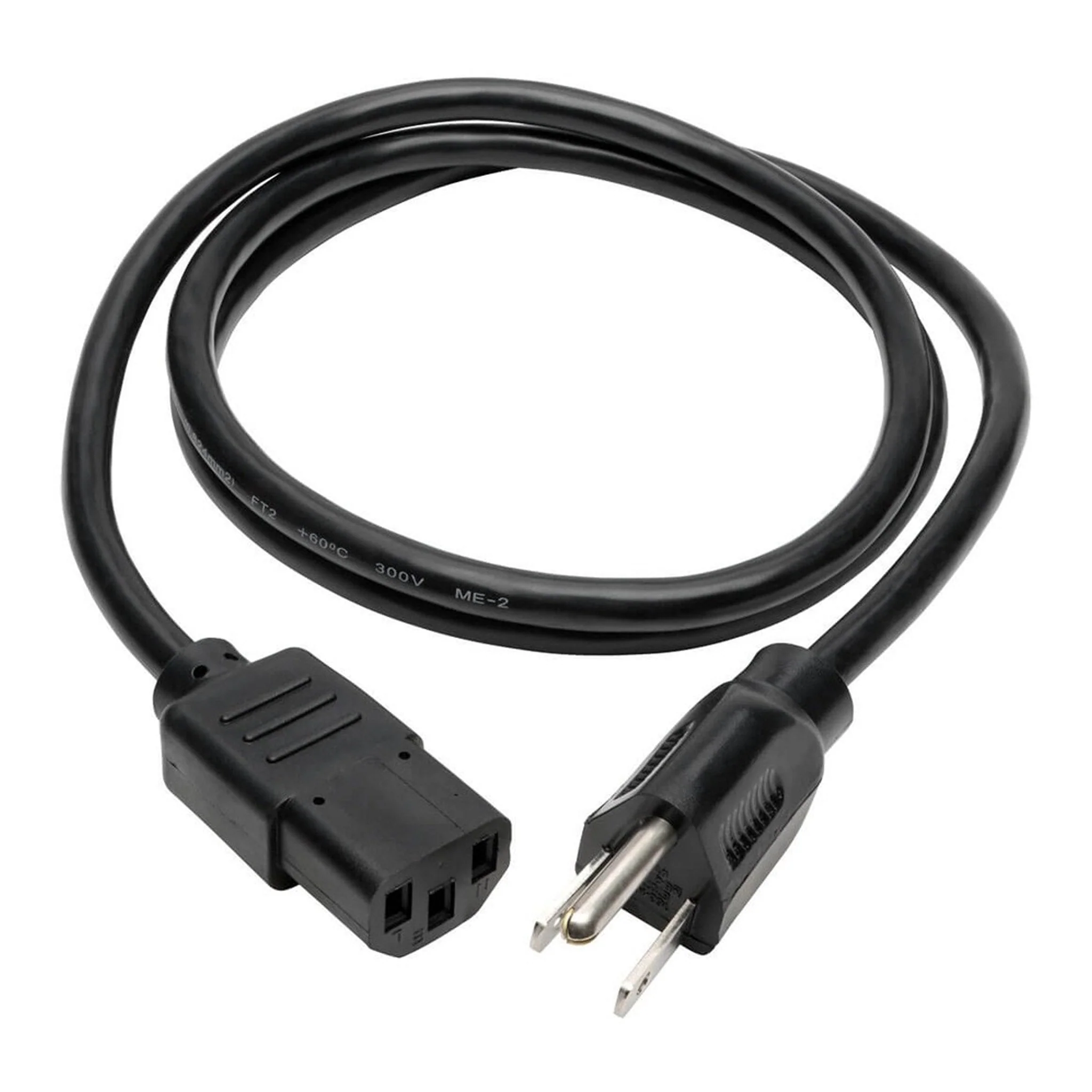 Tripp Lite P006-004 4ft 18AWG 10A 125V Desktop Computer AC Power Cable - Black - Image 3