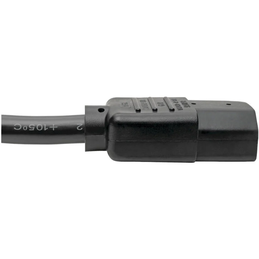 Tripp Lite P018-003 3ft 250V 15A 14AWG Black Heavy-Duty C14 to C15 Power Cord