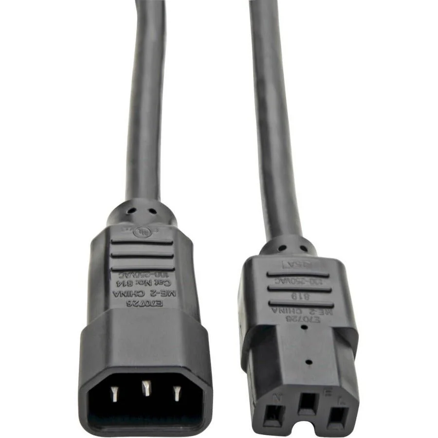 Tripp Lite P018-003 3ft 250V 15A 14AWG Black Heavy-Duty C14 to C15 Power Cord - Image 4