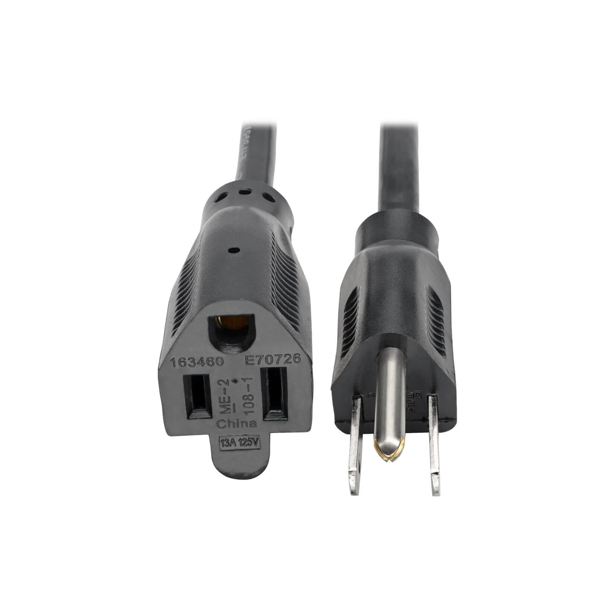 Tripp Lite P024-006 6ft 14AWG 120V 15A NEMA 5-15P to NEMA 5-15R Heavy-Duty Power Extension Cord - Black - Image 2
